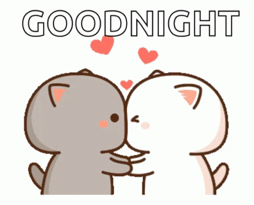 Good Night Kiss Cartoon Gifs Tenor