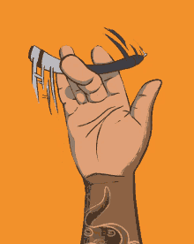 hand pen spin animated