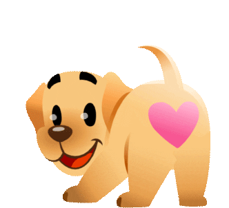 Dog Heart Sticker - Dog Heart Butt Stickers