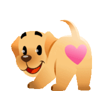 Dog Heart Sticker - Dog Heart Butt Stickers