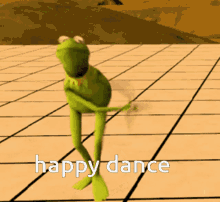 happy dance kermit the frog dancing