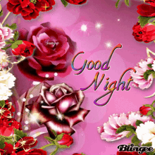 Good Night Roses GIF - Good Night Roses Flowers GIFs