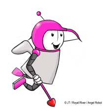 Robot Cupid Robot GIF - Robot Cupid Robot Arrow GIFs