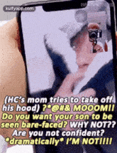 (Hc'S Mom Tries To Take Offhis Hood) ?@#& Mooomiido You Want Your Son To Beseen Bare-faced? Why Not??Are You Not Confident?Dramatically I'M Notiiii.Gif GIF - (Hc'S Mom Tries To Take Offhis Hood) ?@#& Mooomiido You Want Your Son To Beseen Bare-faced? Why Not??Are You Not Confident?Dramatically I'M Notiiii Person Human GIFs