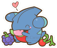 Gible Eating Sticker - Gible Eating Stickers