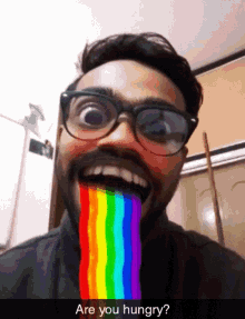 Are You Hungry Rainbow GIF - Are You Hungry Rainbow GIFs