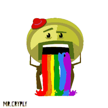 cryply rainbow rainbow vomit vomit hangover