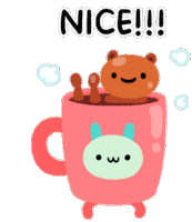 Nice Clapping Sticker - Nice Clapping Coffee Time Stickers