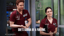 Shes Gonna Be A Fun One Will Halstead GIF - Shes Gonna Be A Fun One Will Halstead Natalie Manning GIFs