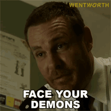 Face Your Demons Matthew Fletcher GIF - Face Your Demons Matthew Fletcher Wentworth GIFs