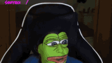 pepe frog frog face green