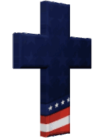 America Cross Sticker - America Cross Crucifix Stickers