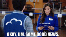 Superstore Amy Sosa GIF - Superstore Amy Sosa Okay Um Some Good News GIFs