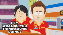Hey What Do You Think Youre Doing 24hour Store Clerks GIF - Hey What Do You Think Youre Doing 24hour Store Clerks South Park GIFs