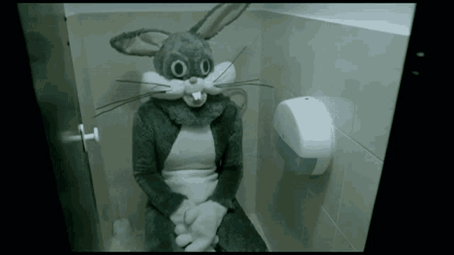 Bunny Toilet GIF - Bunny Toilet Creepy GIFs