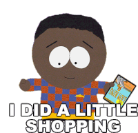 I Did A Little Shopping Token Black Sticker - I Did A Little Shopping Token Black South Park Stickers