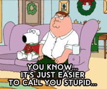 Family Guy Brian Griffin GIF - Family Guy Brian Griffin Its Easier To Call You Stupid GIFs