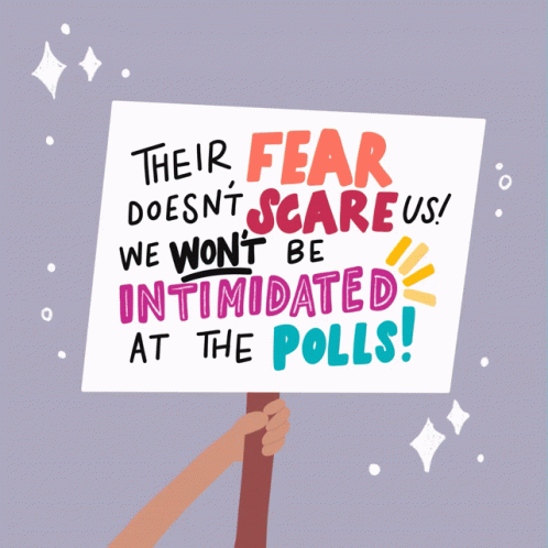 Protest Sign Their Fear Doesnt Scare Us GIF - Protest Sign Protest Their Fear Doesnt Scare Us GIFs