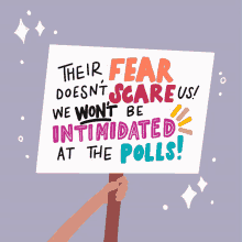 Protest Sign Their Fear Doesnt Scare Us GIF - Protest Sign Protest Their Fear Doesnt Scare Us GIFs