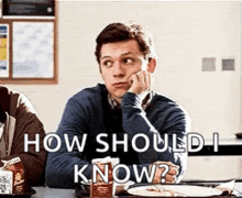 Tom Polland Peter Parker GIF - Tom Polland Peter Parker How Should I Know GIFs
