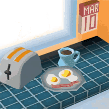 Breakfast Time GIF - Toast Breakfast Eggs GIFs