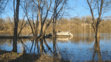chadness backyard boat pontoon