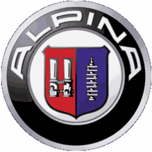 stylish car mpower alpine logo