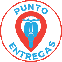 Punto Entregas Motorcycle Sticker - Punto Entregas Motorcycle Logo Stickers