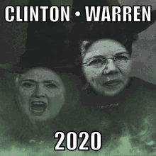 Hillary Clinton Elizabeth Warren GIF - Hillary Clinton Elizabeth Warren Satan GIFs