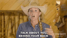 Talk About You Behind Your Back Ultimate Cowboy Showdown GIF - Talk About You Behind Your Back Ultimate Cowboy Showdown Belittle GIFs