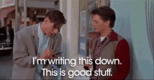 Back To The Future Taking Notes GIF - Back To The Future Taking Notes Notes GIFs