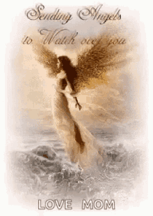 Sending Angels To Watch Over You Love Mom GIF - Sending Angels To Watch Over You Angel Love Mom GIFs
