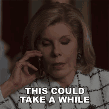 This Could Take A While Diane Lockhart GIF - This Could Take A While Diane Lockhart The Good Fight GIFs