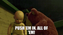 Toy Story Lotso GIF - Toy Story Lotso Push Em In GIFs