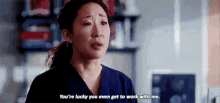 Cristina Yang Lucky To Work With Me GIF - Cristina Yang Lucky To Work With Me Greys Anatomy GIFs