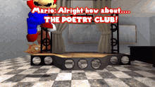 Smg4 Mario GIF - Smg4 Mario Alright How About The Poetry Club GIFs