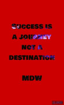 success is a journey not a destination animated text glowing quote