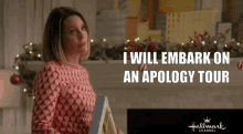 never kiss a man in a christmas sweater ashley williams apologize apology tour embark on an apology tour