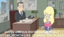Damn Uterus - American Dad GIF - American Dad Damn Uterus Every Month GIFs