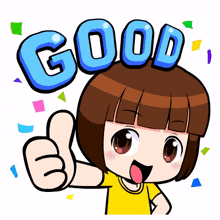 girl cute good thumbs up awesome