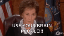 Judge Judy Think GIF - Judge Judy Think Use Your Head GIFs