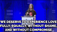 Ellen Page- "We Deserve To Experience Love Fully, Equally, Without Shame, And Without Compromise." GIF - Ellen Page Equality Love GIFs