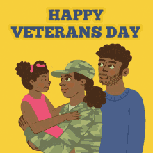 Happy Veterans Day Family GIF - Happy Veterans Day Family Hug GIFs