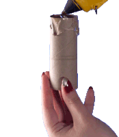 Hot Glue On Tissue Roll Carton Glue Gun Sticker - Hot Glue On Tissue Roll Carton Hot Glue Glue Gun Stickers