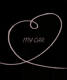 my car love heart