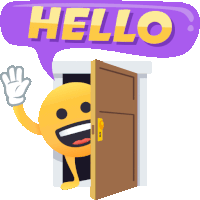 Hello Smiley Guy Sticker - Hello Smiley Guy Joypixels Stickers