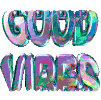 Good Vibes Trippy Sticker - Good Vibes Trippy Text Stickers
