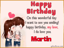 happy birthday martin wonderful day happy birthday martin i want to see you smiling