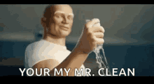 Wet Mr Clean GIF - Wet Mr Clean Mr Clean Super Bowl GIFs