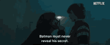Batman Must Never Reveal His Secret Hush GIF - Batman Must Never Reveal His Secret Hush Dont Tell GIFs